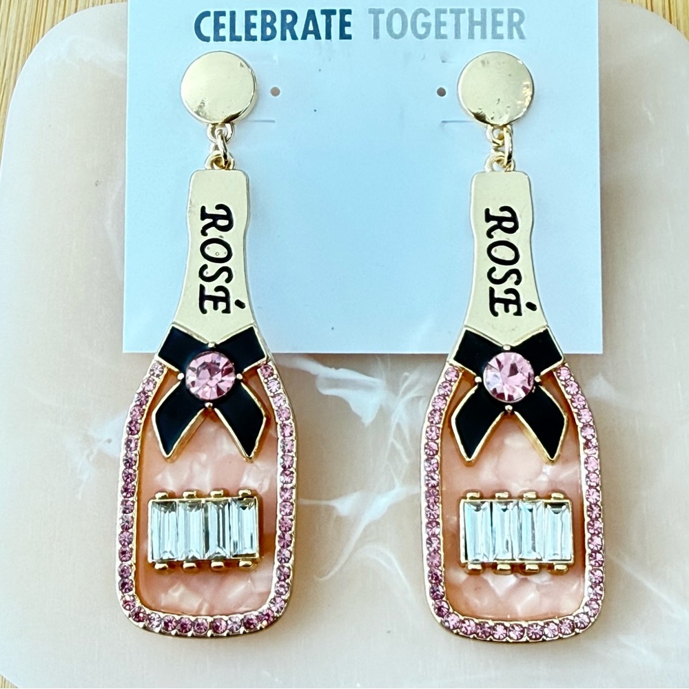 Celebrate Together Pink and Gold Earrings - Picture 5 of 9